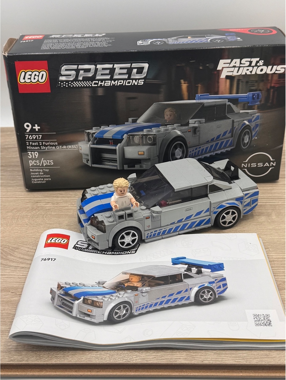 LEGO 76917 2 Fast 2 Furious Nissan Skyline GT-R R34 – Complete w/ Brian O’Conner